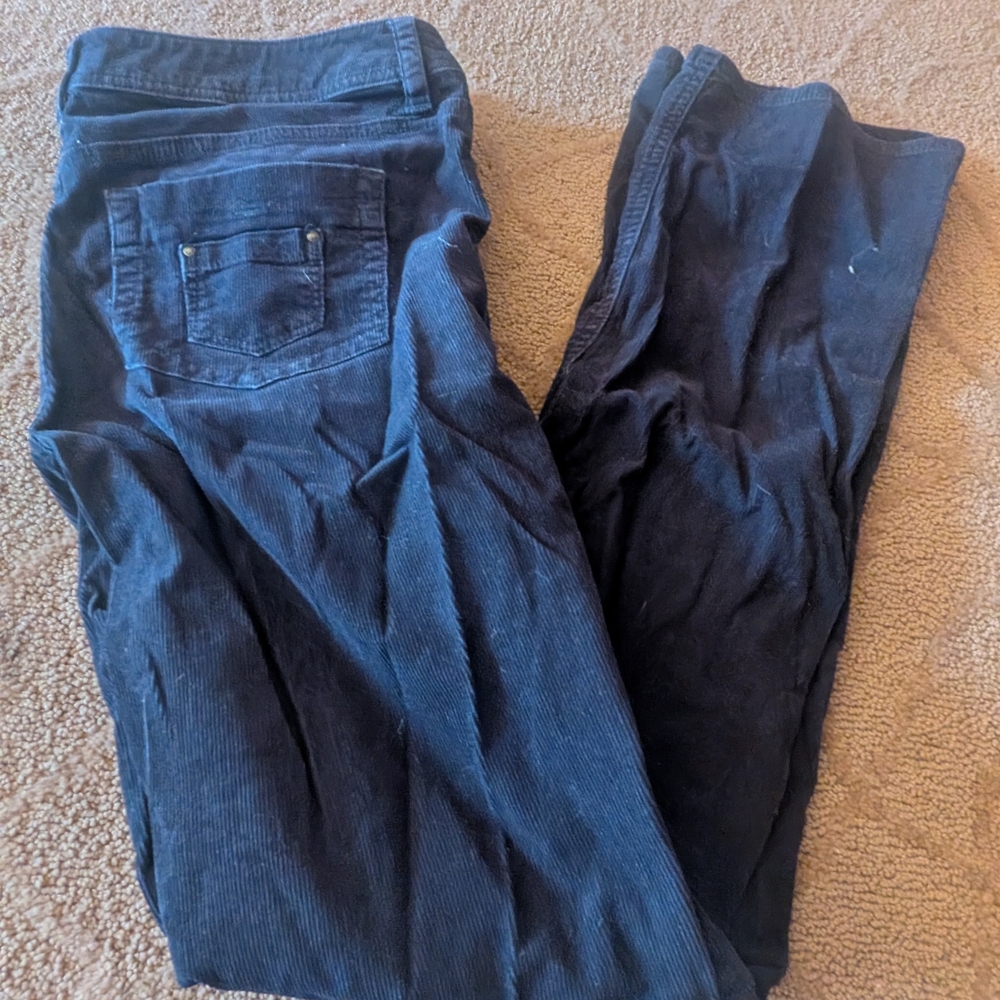 Tommy Bahama RELAX LADIES 6 Black Straight Leg CORDUROY Pants $98